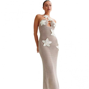 2024 AliExpress cross-border Europe and the United States spring and summer new strapless one-step skirt seaside sexy tight dress 4 colors