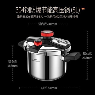 Оптовая продажа 304 из нержавеющей стали скороварка бытовая газовая индукционная плита вареная кастрюля взрывозащищенная скороварка для рисовой ложки