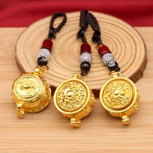 Cornucopia Lucking 12 Zodiac Turn Keychain Pendant Rotatable Crafts Decorative Pendant Stall Jewelry