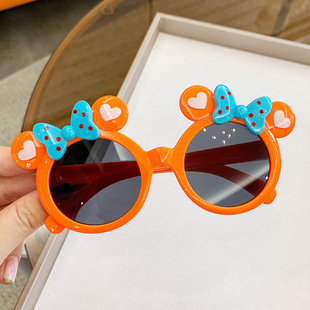 2024 summer girls sunglasses cartoon outdoor children sunscreen sunglasses cute boys and girls baby sunglasses