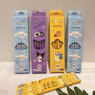 Новый деревянный карандаш Sanrio новый мультфильм хороший высокий цвет карандаш 12 упакован в канцелярские подарки для студентов детского сада