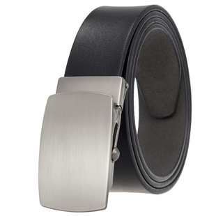 Fashion Casual Retro Belt Trouser Belt Rolling Bar Roller Alloy Automatic Buckle Two-Layer Cowhide Belt C25392-2