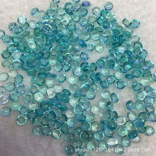 Natural Apatite Round Ring Surface 3 4mm Beaded Flats Bottom Plain Bare Stone Water Drop Triangular Egg-shaped Ring Surface Wholesale