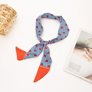 Source Factory Long Silk Scarf Tie Hair Belt Decorative Bangle Ribbon Simple All-match Tie Hair Women's Tie Bag Tie Bag
