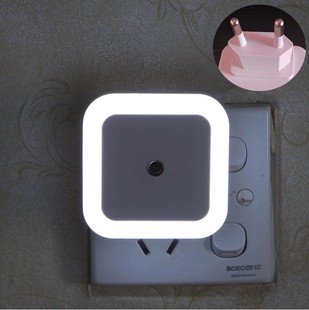 European standard plug square cross-border night light socket plug-in led switch light control induction foreign trade smart home light