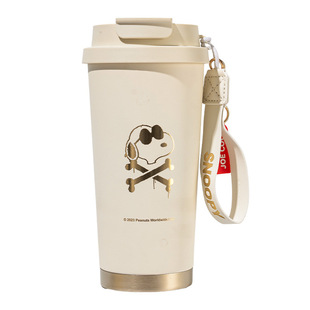 Snoopy Double Drink Домашний высокий цвет портативный нержавеющая сталь кофейная чашка Crayon Shink Cup соломинный стакан для воды