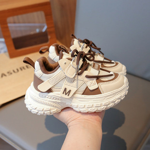 2025 Early Spring New Double Net Trendy Men's and Girls' Torre Shoes Lightweight Non-slip All-match sneaker Casual Children's Shoes