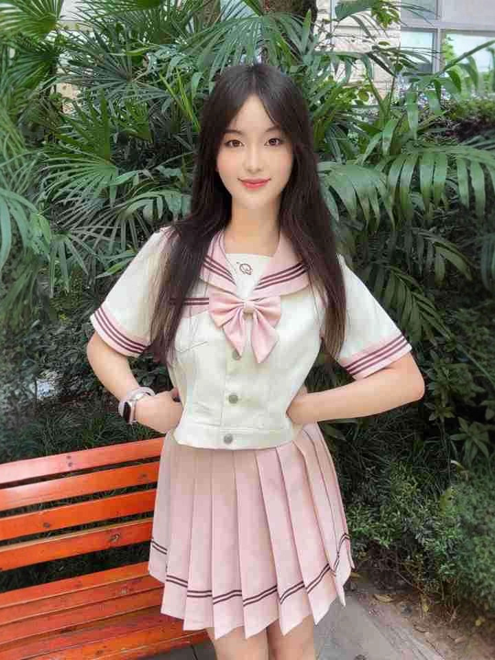 College Style Jk Uniform Suit for Women Summer Sweet Girl Japanese Style Style Sailor Suit Top Pleated Skirt Three-Piece Set