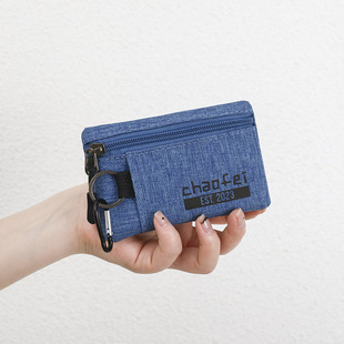 Hot new Oxford cloth coin purse coin bag waterproof portable small wallet men's and women's key card holder storage bag
