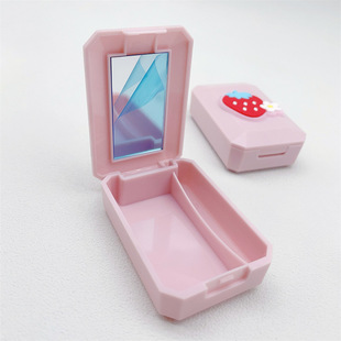 New cute little sober ins style pupil box contact lens box couple box double box 7729