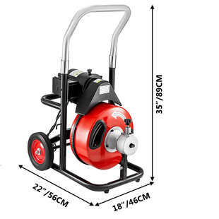 Factory Wholesale 75FT Pipe Dredge Machine 370w Multipurpose Electric Sewer Cleaning Pipe Dredge Device