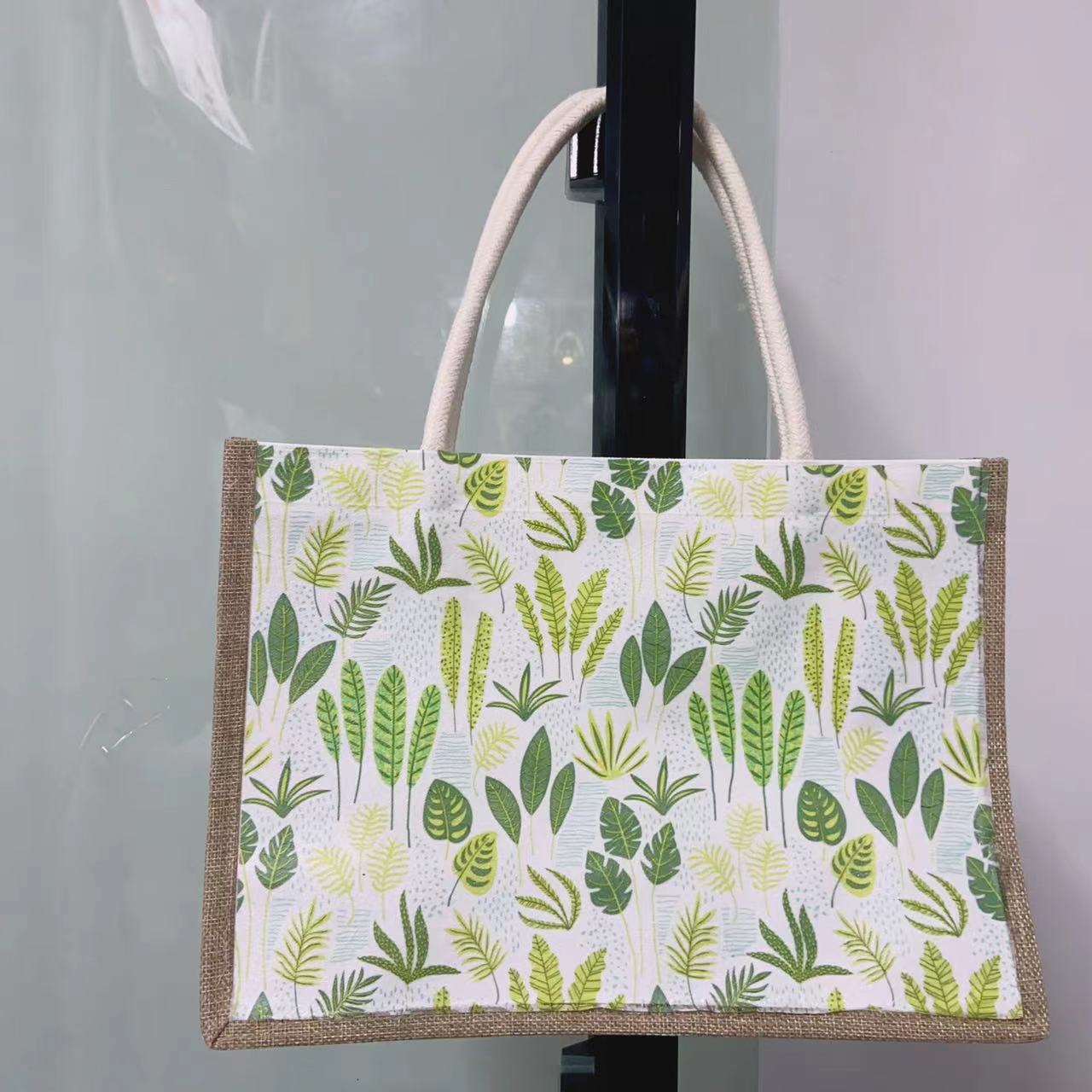 Linen Bag in Stock DIY Bag Butterfly Decoupage Canvas Tote Bag Shopping Creative Linen Bag Material Bag Souvenir
