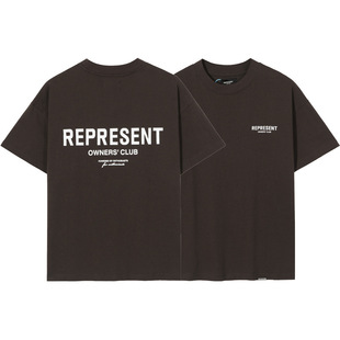 Американская высокая улица REPRESENT Алфавитный мультяшный принт ретро для мужчин и женщин