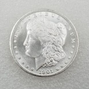 Антикварные поделки 1901 латунный материал S версия латунного посеребренного Morgan серебряный доллар Иностранный серебряный доллар