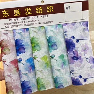 New Imitation Cotton Bubble Digitally Printed Chiffon Printed Fabric for Making Headwear, Accessories and Clothing, High Quality Polyester