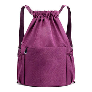 Fixed waterproof basketball football drawstring backpack lightweight folding travel sports simple backpack fitness