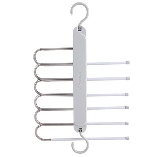 Folding Trouser Rack Multi-Layer Trouser Storage Hanger Magic Trouser Clip Multi-Functional Stainless Steel Anti-Slip Trouser Hanger