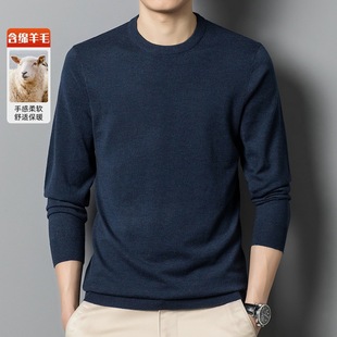 Puyuan Sweater Men's Autumn Thin Round Neck Slim-fit Casual Fashion Solid Color All-match Sweater Men's in stock