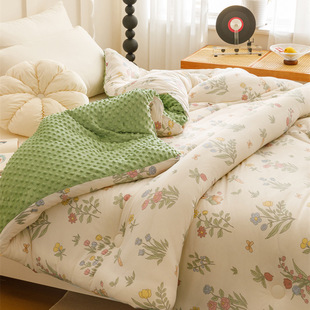 Class A Bean Quilt Bean Bean Fiber Quilt Core Spring and Autumn Quilt Winter Quilt Thickened Warm Student Dormitory Four Seasons Quilt