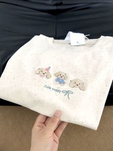 Japanese Style Cute Colorful Dot Embroidery Shoulder Short-sleeved Women's Summer Design Sense Loose plus size Chic T-shirt Half-sleeved Top
