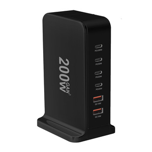200W многожоротное зарядное устройство Настольный зарядный телефон 3A3C пористый зарядный телефон адаптер для ноутбука нитрида галлия зарядка