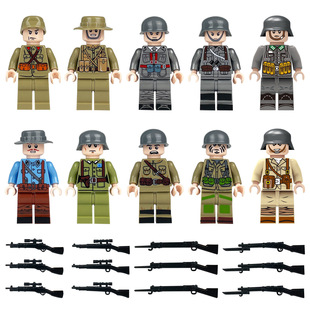 MOC военный строительный блок фигурка костюм специальная полицейская фигурка модель мелкой частицы мальчик игрушка сумка поколение волос L серия