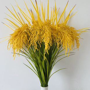 Spot simulation green rice indoor landscaping plant decoration flower arrangement simulation crafts fake flowers photo wholesale