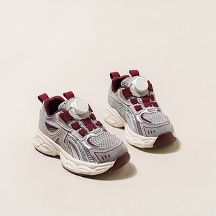 Children's Library Rabbit Children's Breathable Mesh sneaker 2025 Spring and Summer Boys and Girls Rotating Button Torre Shoes