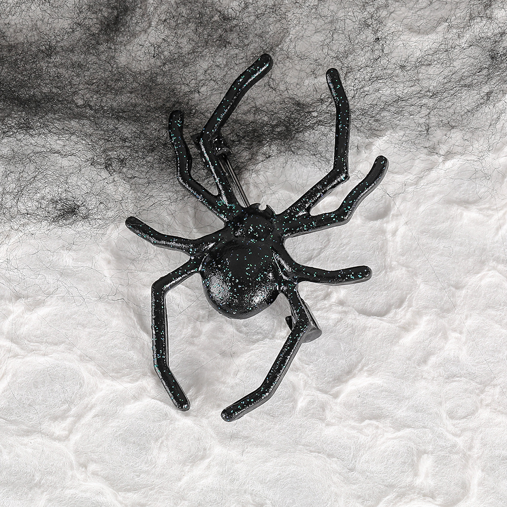 Europe and the United States cross-border Amazon spider Halloween black brooch fashion personality pin Yiwu accessories corsage wholesale