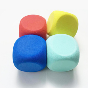 EVA Toy Dice Wipe EVA Square Printing Dice Printing Color Playground Toy Soft Building Blocks
