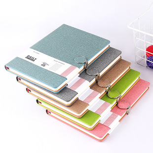 Notebook buckle pu hardcover a5 business office gift set notepad can be printed with factory LOGO