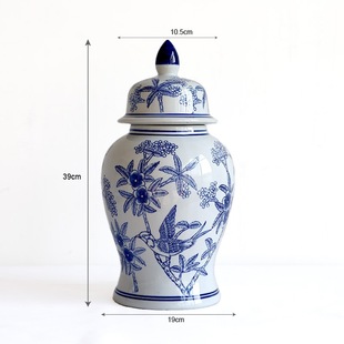 Blue and white porcelain vase Jingdezhen vase hydroponic ceramic advanced sense living room ornaments flower a generation of hair