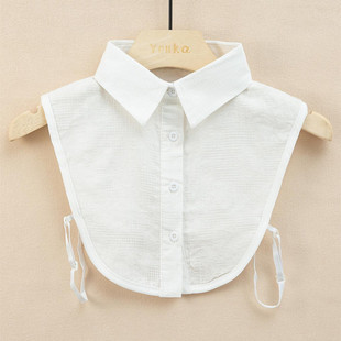 Fake Collar Women's Sweater Decorative Ruffled Collar Half-body Doll Collar Autumn Winter Spring Base Jacquard Cotton Shirt Round Neck
