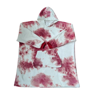 Cross-border Huggle Lazy Blanket, Can Wear Hooded Fleece Thickened TV Blanket Lazy Blanket Casual Pajamas Sweepwear