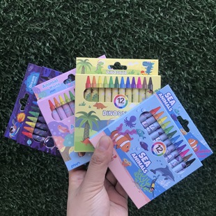 Kindergarten Supplies children's painting graffiti brush 12 color crayon mini art supplies small gift YOYO802