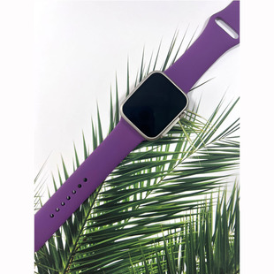 Ремешок для Apple Watch iWatch 10, Apple Watch S9, Apple Watch 9, силиконовый ремешок S10, женский, однотонный, официальный