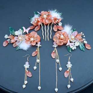 Ancient headdress hair hairpin a full set of super Xianming new simple large set of children's antique headdress