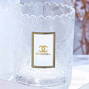 Foreign Trade Glass Aromatherapy Candle Cup Household Indoor Bedroom Lasting Aromatherapy Carved Candle Holder Aromatherapy Glass