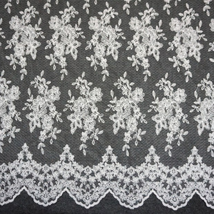 Вышивка алмазной сеткой Ruiyi из молочного шелка, кружевные аксессуары, свадебное платье, ткань, вышивка, Водорастворимая
