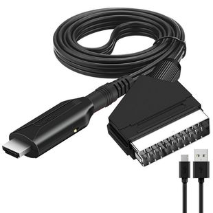 Конвертер SCART в HDMI для телеприставки, игровой консоли, аудио-видео адаптера, трансграничный