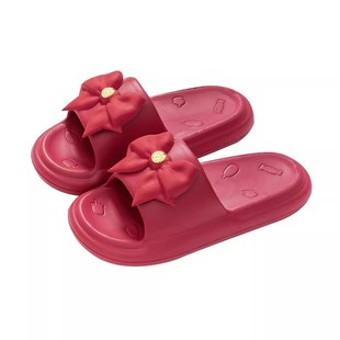 2024 new wedding slippers festive red pair of wedding couple non-slip light luxury bridal wedding slippers
