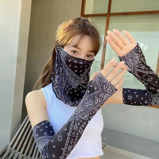 Summer Sunscreen Mask Men's and Women's Ear-Hanging Face Cover Anti-ultraviolet Mask Full Face Neck Protection Integrated Driving Veil Thin