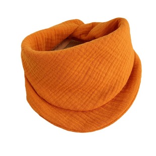 Cross border plain color class a four layer cotton yarn soft absorbent baby saliva towel children's triangle towel baby bib bib