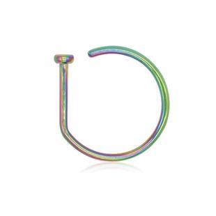 Cross-border new stainless steel D-type nose ring F136 titanium puncture jewelry multi-purpose nose ring nose nail
