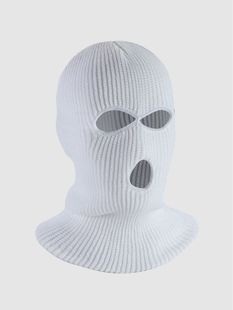 Winter warm headgear headgear three-hole wool hat windproof cold-proof thickened mask full face protection hat Amazon