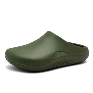 New Men's Baotou Slippers Thick Bottom Non-slip All-match Dung Slippers Summer Outer Wear Fashionable Simple Trendy Sandals