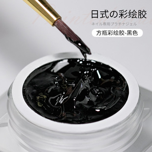 Elano nail painting glue 2024 New Japanese style hook black and white elastic drawing line painted smudges Nail Polish glue
