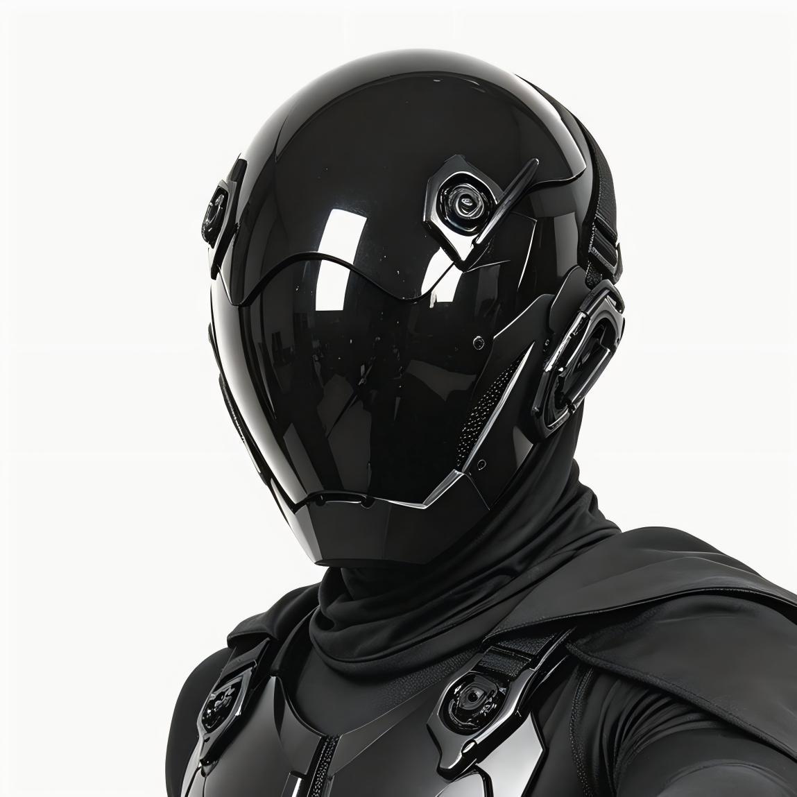 2077 Cyberpunk Glowing Mask COS PUBG Headgear Halloween Adult Full-Face Mecha Mask Helmet