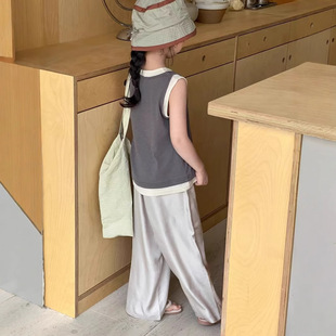 Fake Two-piece Camisole Sleeveless Top for Boys and Girls Design Sense Outer Wear Inner Beautiful Back Short Base Shirt