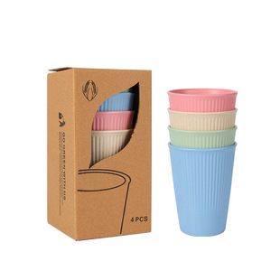 Amazon cross-border wheat straw mouthwash cup thickened drop-resistant beverage cup hotel household water Cup factory wholesale